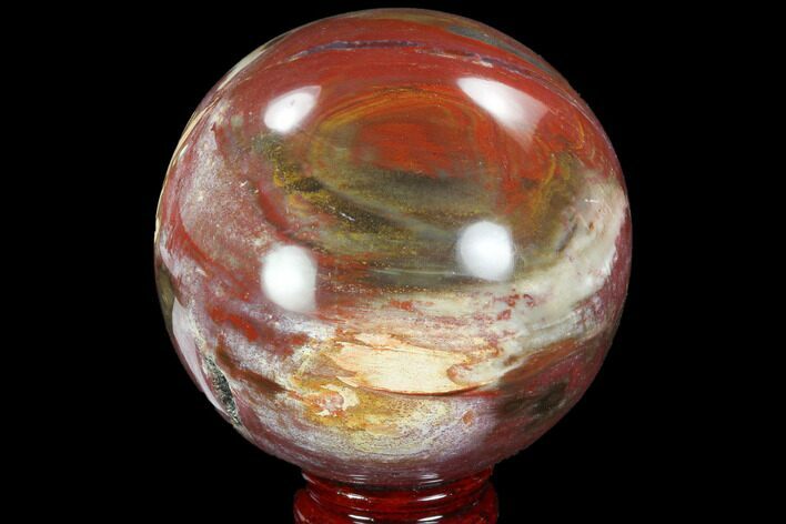 Colorful, Petrified Wood Sphere - Madagascar #98463